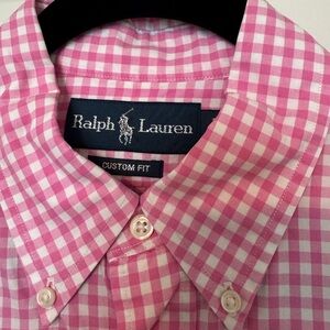 Ralph Lauren Men's Pink Gingham Shirt